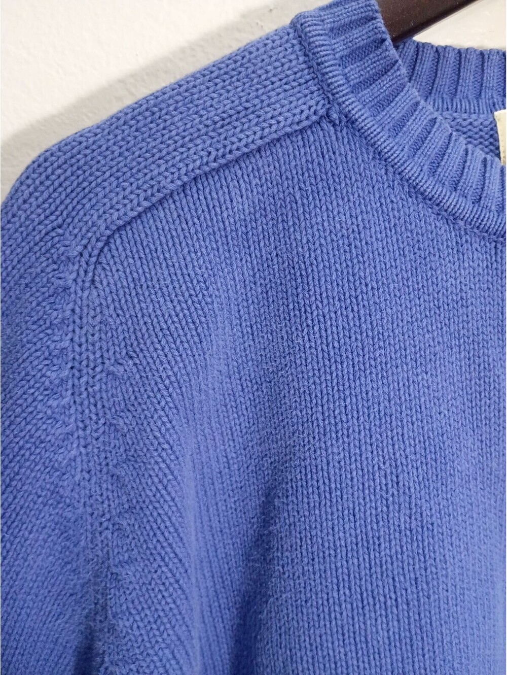 St. John's Bay Blue Cotton Tall Large Pullover Sweater - Picture 4 of 6